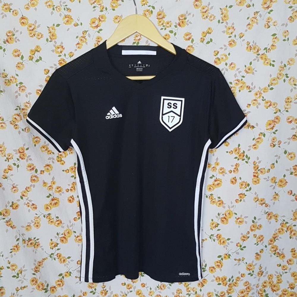 Adidas Short Sleeve V neck Black